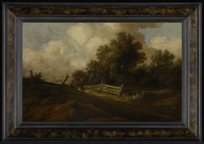 Landscape with Two Figures and a Dog by Pieter Molyn